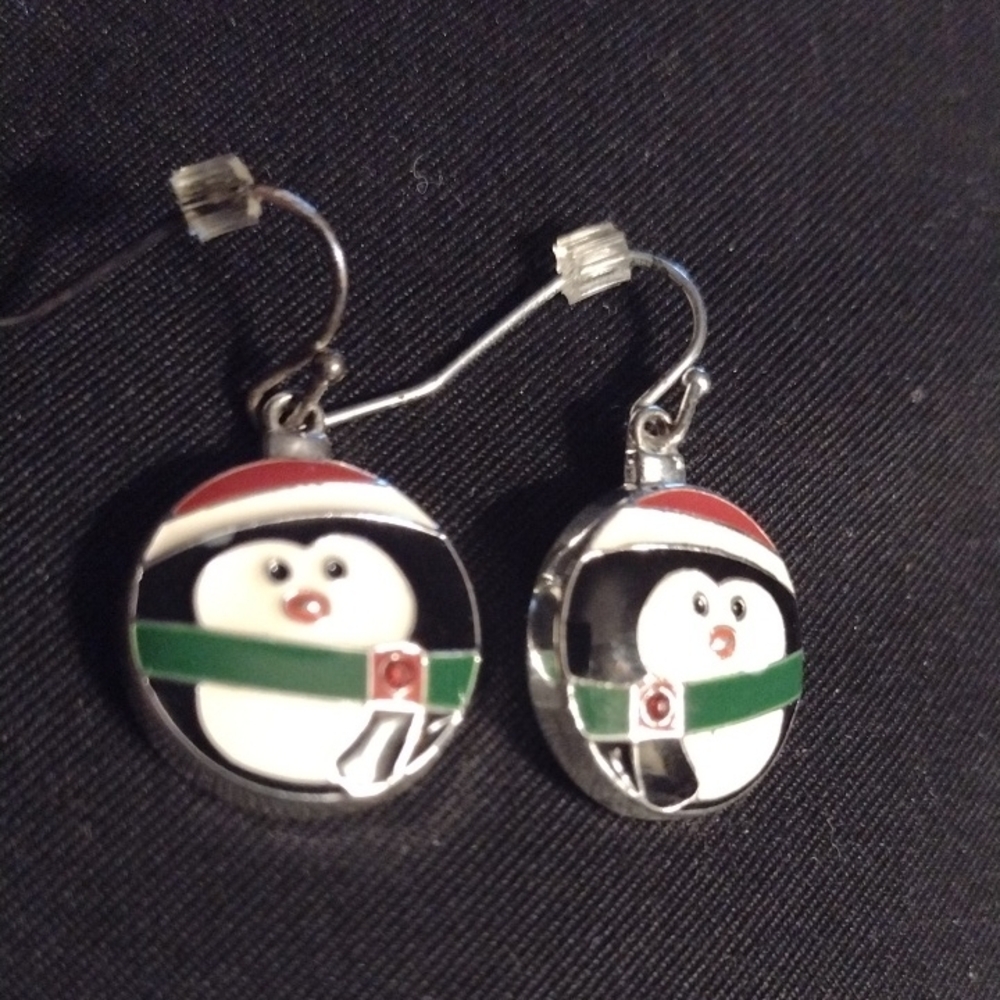 Festive Penguin Earrings
